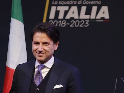 El candidato a primer ministro de Italia, Giuseppe Conte.