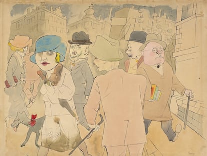 'Passanten' (1926), una de las obras de Grosz en el museo dedicado al artista en Berlín.