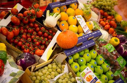 Exposición de frutas ecológicas durante la anterior edición de Organic Food Iberia.