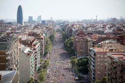 La Meridiana, just abans de començar la manifestació.