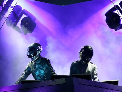 Daft Punk, en una actuación el festival de Coachella, en Indo (California), en 2006