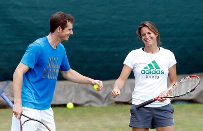 Murray junto a la francesa Amélie Mauresmo en una imagen de 2014.