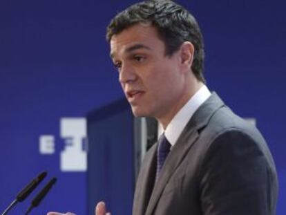 Pedro Sánchez, durante su intervención en el Foro Líderes.