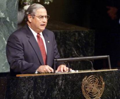 El presidente de El Salvador, Armando Calder&oacute;n Sol, se dirige a la 53&ordm; sesi&oacute;n de la Asamblea General de la ONU. 