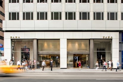 Fachada de la tienda que Zara tiene en la Quinta Avenida de Nueva York