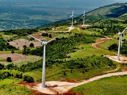 Molinos de energ&iacute;a e&oacute;lica en Jamaica