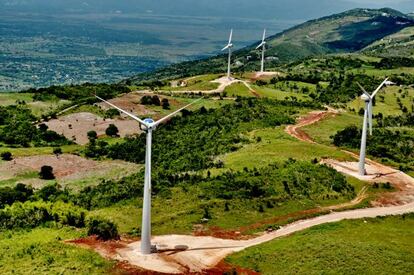 Molinos de energ&iacute;a e&oacute;lica en Jamaica