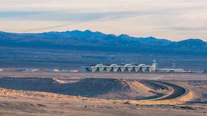 Shot of the new Calama airport in Atacama desert.