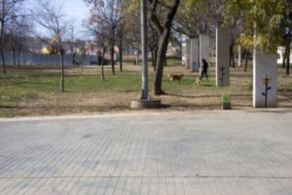 Calle de Fondal, dentro del parque de Sant Martí en Barcelona.