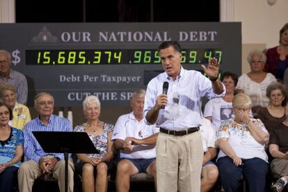 Romney en un mitin en Florida, el miércoles.