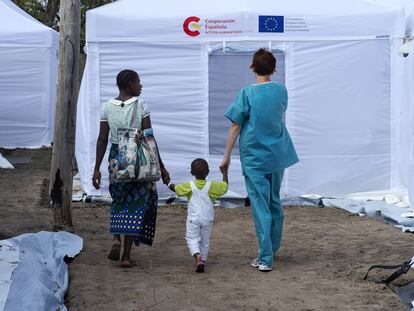 Hospital desplegado por la Agencia Española de Cooperación para el Desarrollo en Mozambique tras el ciclón Idai.