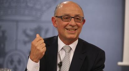 El ministro de Hacienda, Cristóbal Montoro, en La Moncloa.