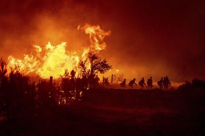 Un grupo de bomberos forestales se abre camino en Doyle, California el viernes 9 de julio. La temporada de incendios 2021 mantuvo a todos con la guardia en alto. La agencia nacional que coordina los trabajos de combate a los fuegos forestales, ubicada en el Estado de Idaho, decretó la segunda semana de julio el nivel 5 de alerta.