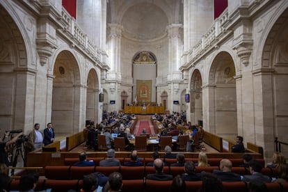 Sala de plenos del Parlamento andaluz. 