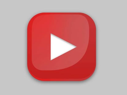 Logo YouTube fondo gris