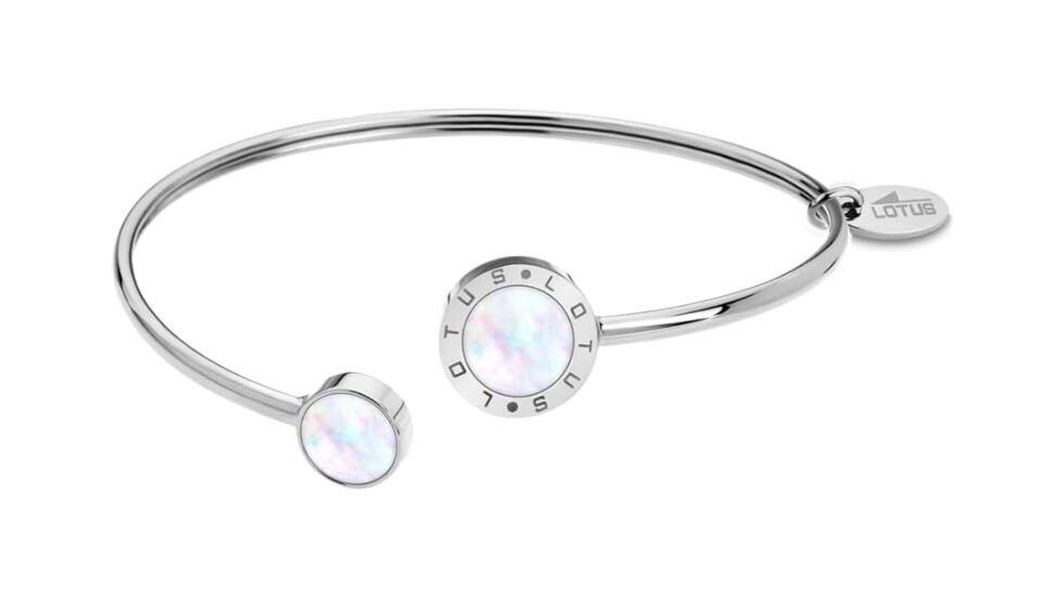 Pulsera de acero inoxidable de Lotus.