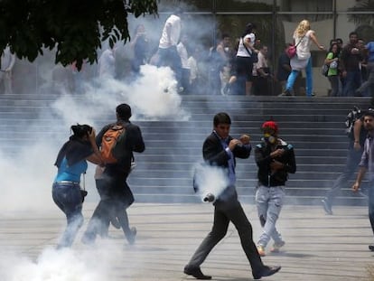 Protestas contra el Gobierno venezolano en mayo de 2014.