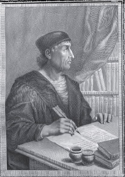 Grabado de Antonio de Nebrija.