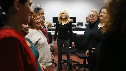 Algunas de las mujeres asistentes al programa de inserción laboral.