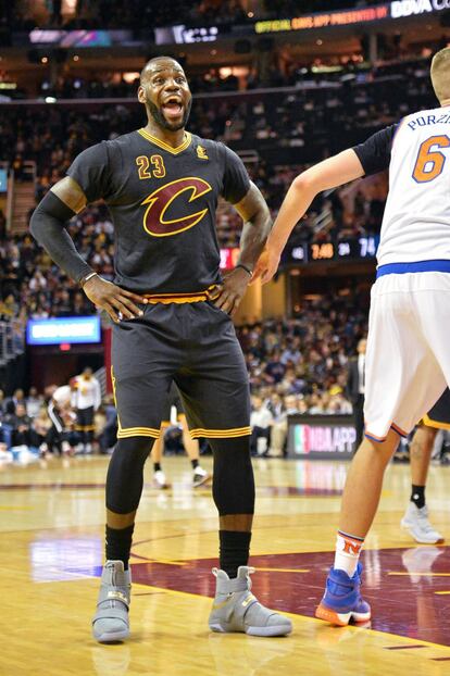 LeBron James, en el Cleveland-Nueva York.