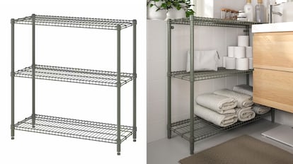 De entre los muebles metálicos a la venta en Ikea, esta estantería de metal es una de las más populares.