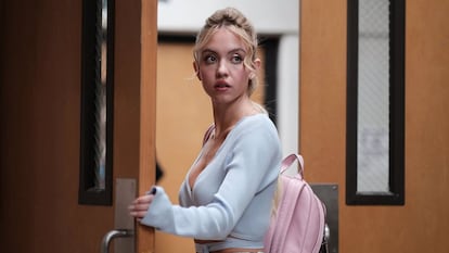 Sydney Sweeney, in a scene from 'Euphoria.'