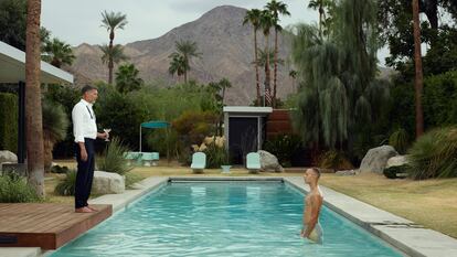 'American Dream, Self-Portrait with Alex 1', from the series 'Palm Springs' (2018).  By Erwin Olaf. 