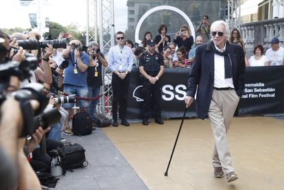 El actor canadiense Donald Sutherland posaba este lunes a su llegada al Festival de San Sebastián donde recibirá el premio Donostia en reconocimiento a su carrera.