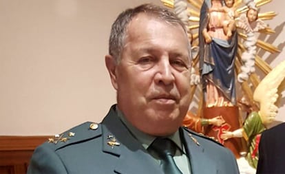 El teniente general Pedro Vázquez Jarava, en un acto religioso cuando estaba en activo.