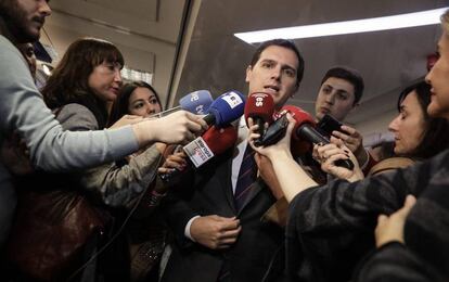 Albert Rivera, este jueves en Madrid.