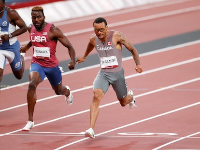 El canadiense Andre De Grasse logra el triunfo en la final de los 200m