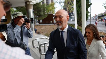 El rector de la UCM. Joaquín Goyache. en los juzgados, el pasado julio.