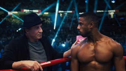 Sylvester Stallone y Michael B. Jordan, en 'Creed II: la leyenda de Rocky'.