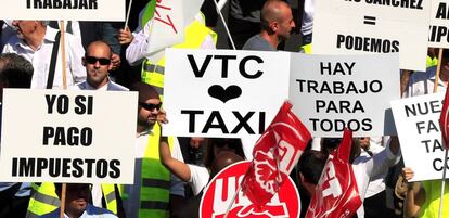 Protesta de conductores de VTC