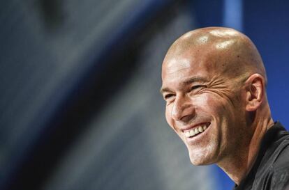 Zidane, en la rueda de prensa de este martes.