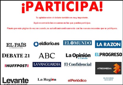 La web del PSOE que pide el voto en encuestas en medios para Pedro Sánchez como ganador del debate