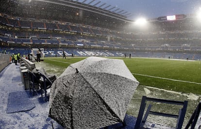 El estadio Santiago Bernabeu durante el partido Real Madrid Mallorca.