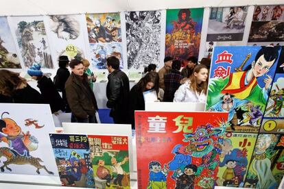 Exposición de cómics en la 39 edición del Festival de Cómic de Angulema.