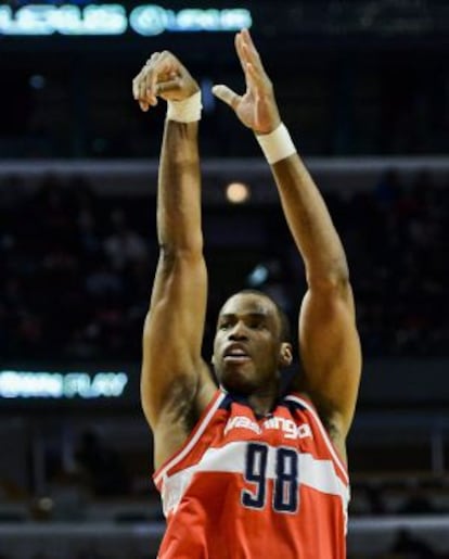 El jugador de los Wizards de Washington Jason Collins.