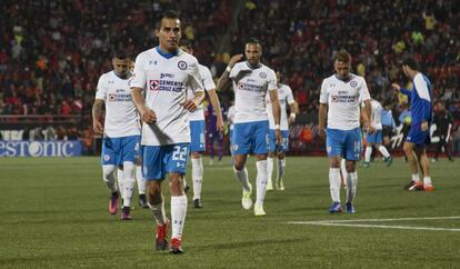 Los jugadores 'celestes' en un partido de liga