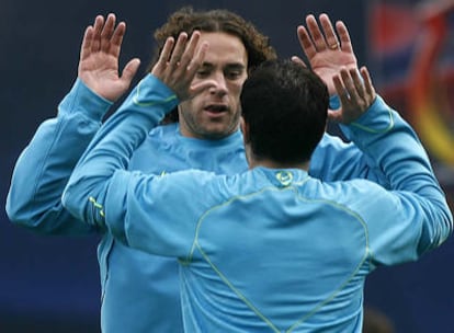 Milito, durante un entrenamiento