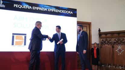 El presidente de la Generalitat, Ximo Puig, durante la entrega de los XX Premios FEMEVAL.