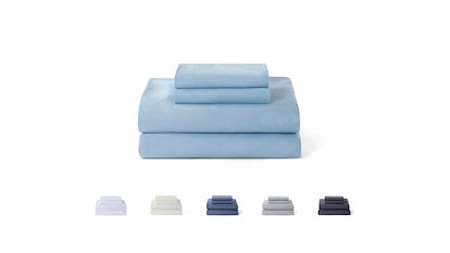Sheet sets on white background