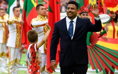 Ronaldo na abertura da Copa da Rússia.