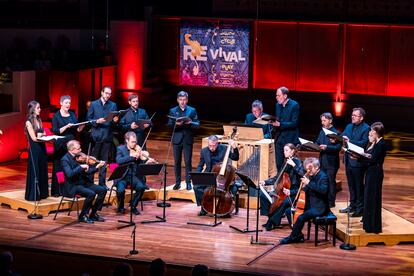 Un momento de la actuación de Vox Luminis en el TivoliVredenburg el martes por la tarde con su propuesta de Un Réquiem alemán barroco.