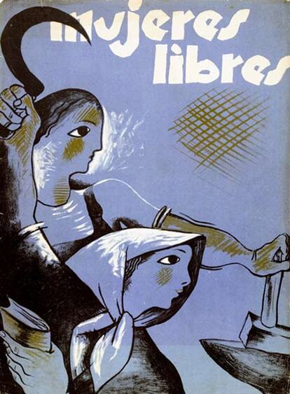 Portada de <I>Mujeres Libres</I> expuesta en el Reina Sofía.