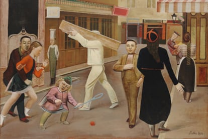 <i>La calle</i> (1933), de Balthus.