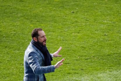 Pablo Machín, el domingo en Butarque.