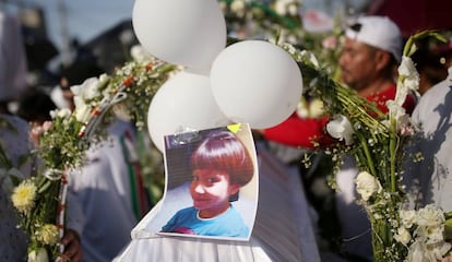 El funeral de la menor Fátima, en Ciudad de México. 