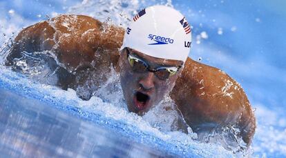 Lochte durante uma prova nos Jogos do Rio.